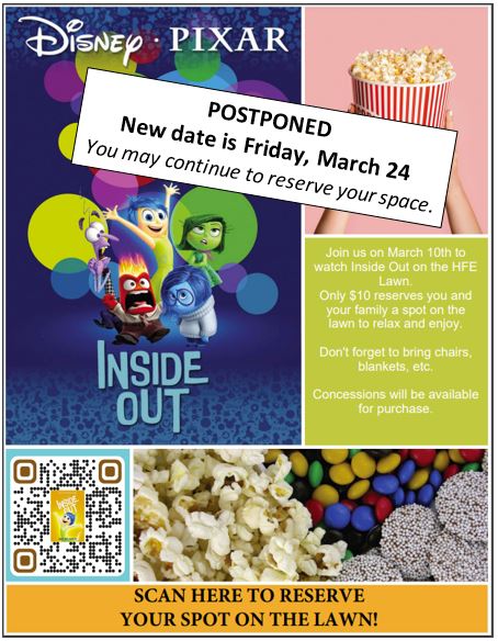 Movie Night postponed website clipart